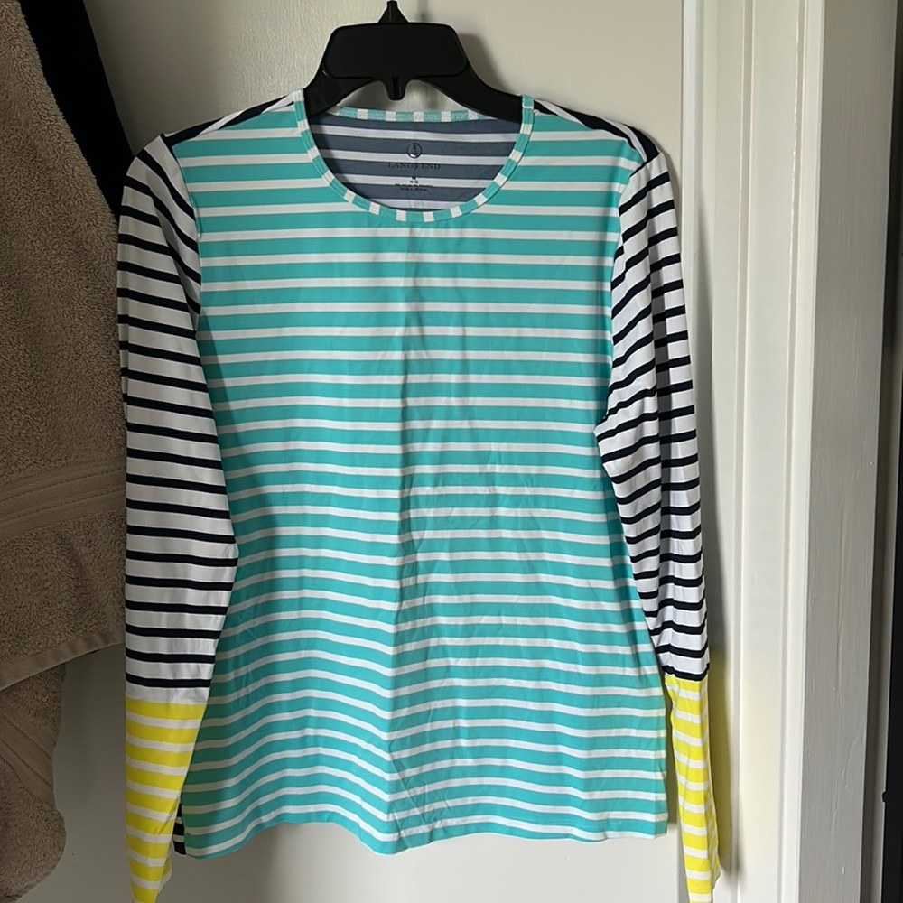 Lands End swim shirt.